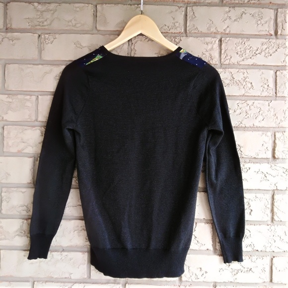 PETITE women's long sleeve silver lurex knitwear - Picture 2 of 3